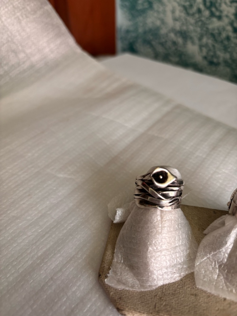 Sterling silver thick ring size 6